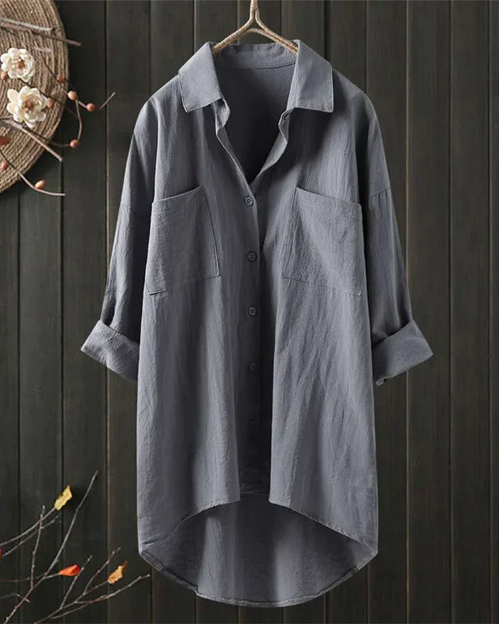 Sophie - Witte Linnenblouse voor Dames | Stijlvolle en Ademende Zomerblouse