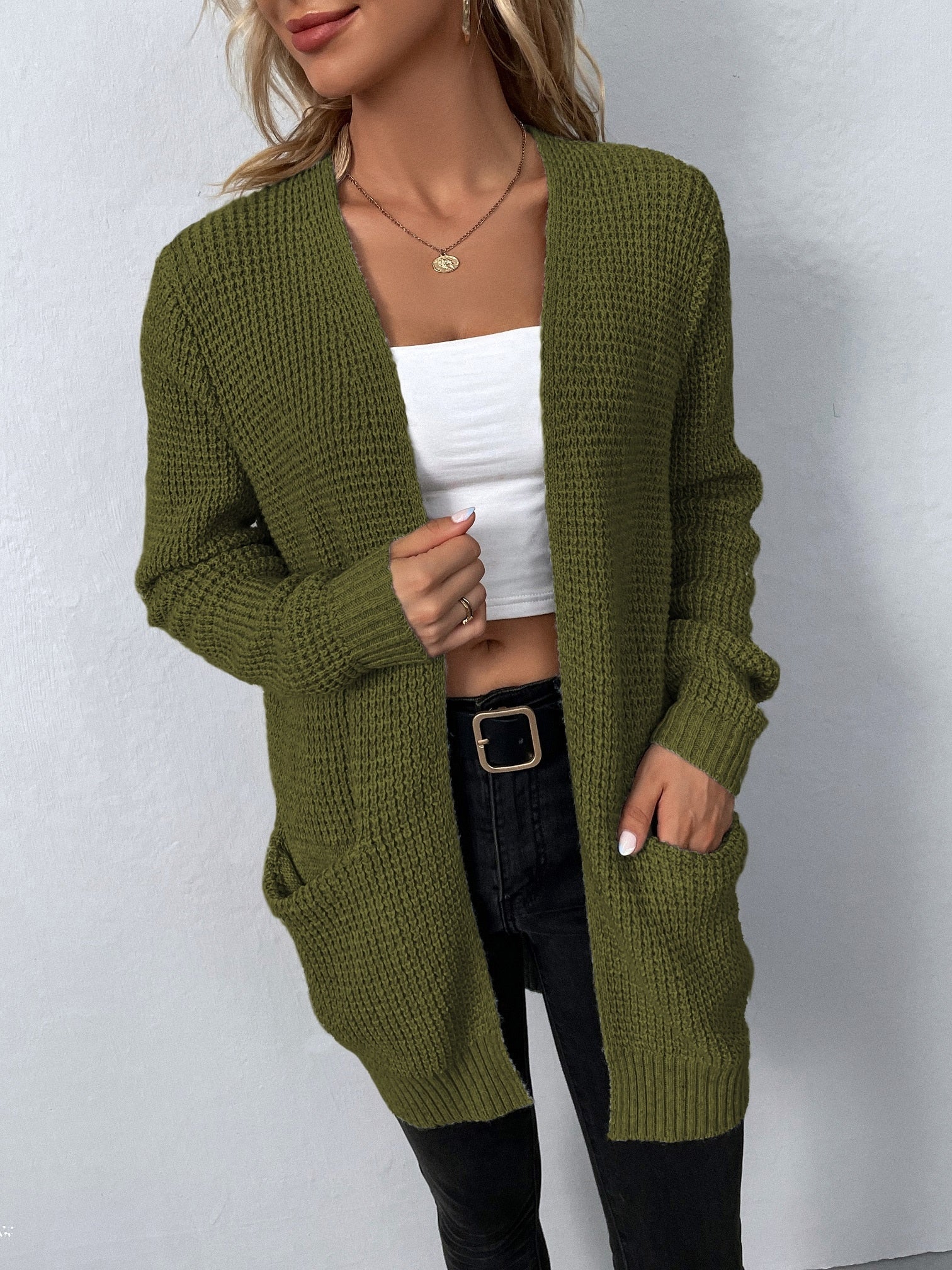 Elegantie V-Hals Cardigan | FeminaVee – Stijlvol en Comfortabel voor Dames