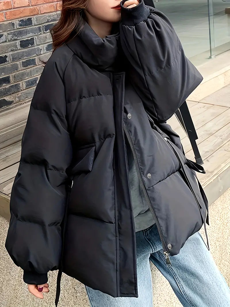 Gevoerde Winterjas met Rits voor Dames - Stijlvolle en Comfortabele Jas