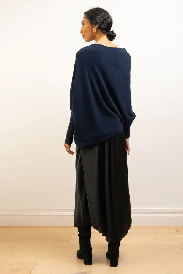 CloudDrape - Asymmetrische Dames Trui met Elegante Drapering