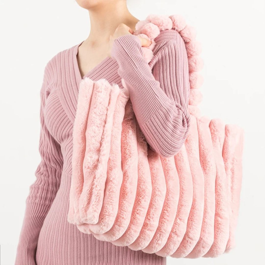 Luna - Pluche Schoudertas van Imitatiebont voor Dames | Stijlvolle en Zachte Handtas