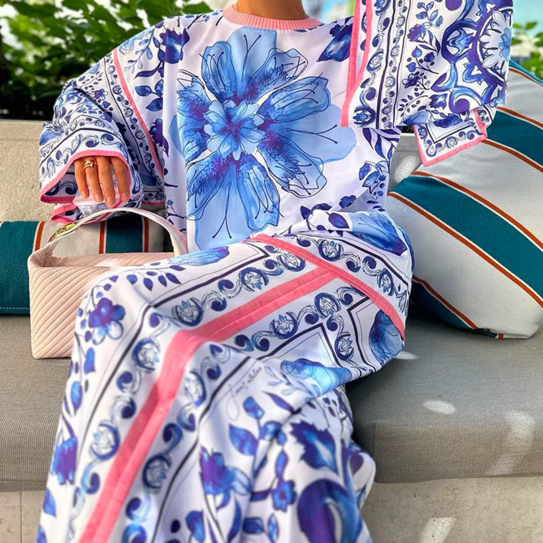 Jana - Tweedelig Set met Bloemenprint voor Dames | Comfortabel en Stijlvol Outfit