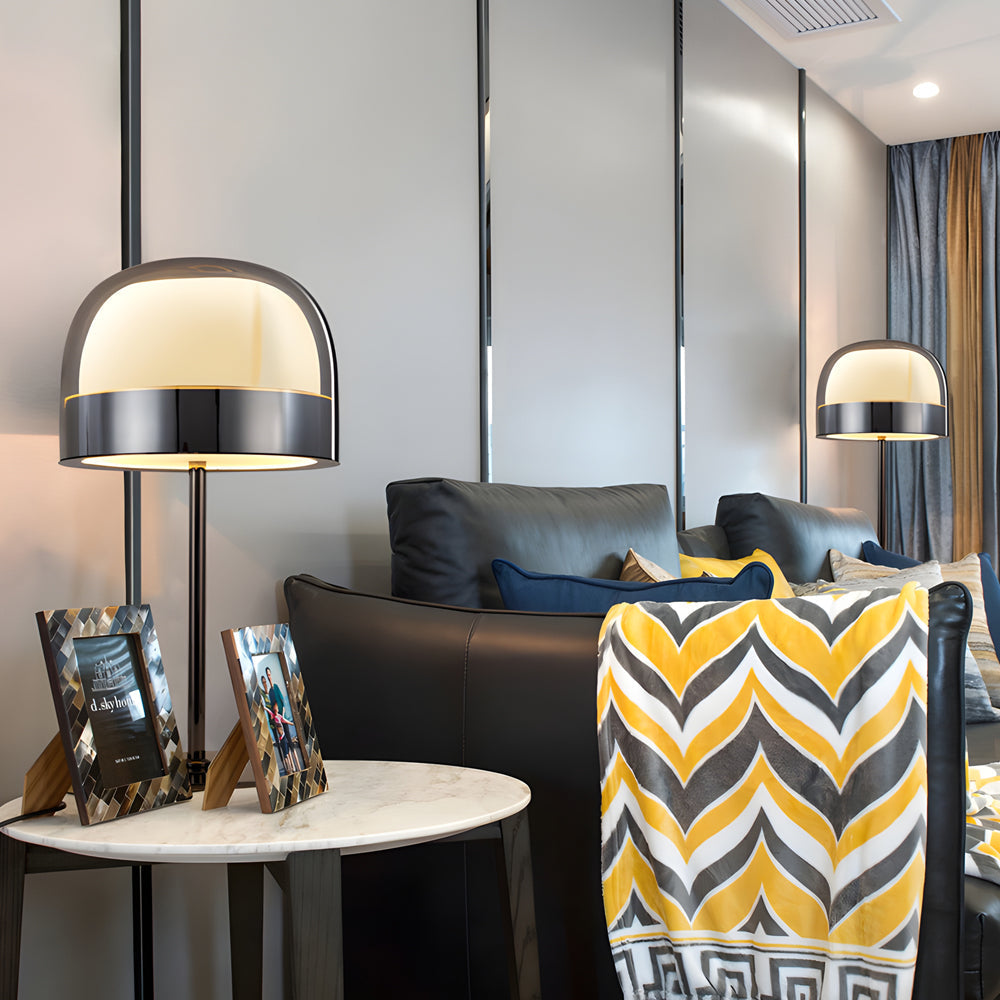 DualGlow - Glazen Tafellamp met Dubbele Lagen Nachtverlichting | Stijlvolle en Sfeervolle Verlichting voor Elke Kamer