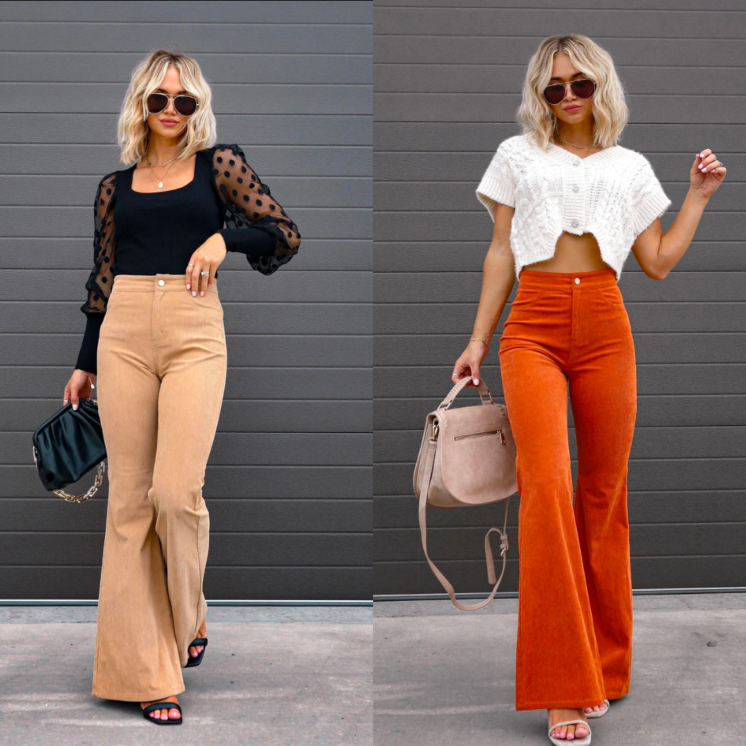 CurveBell Broek | Flare Broek met Perfecte Pasvorm voor Vrouwelijke Rondingen