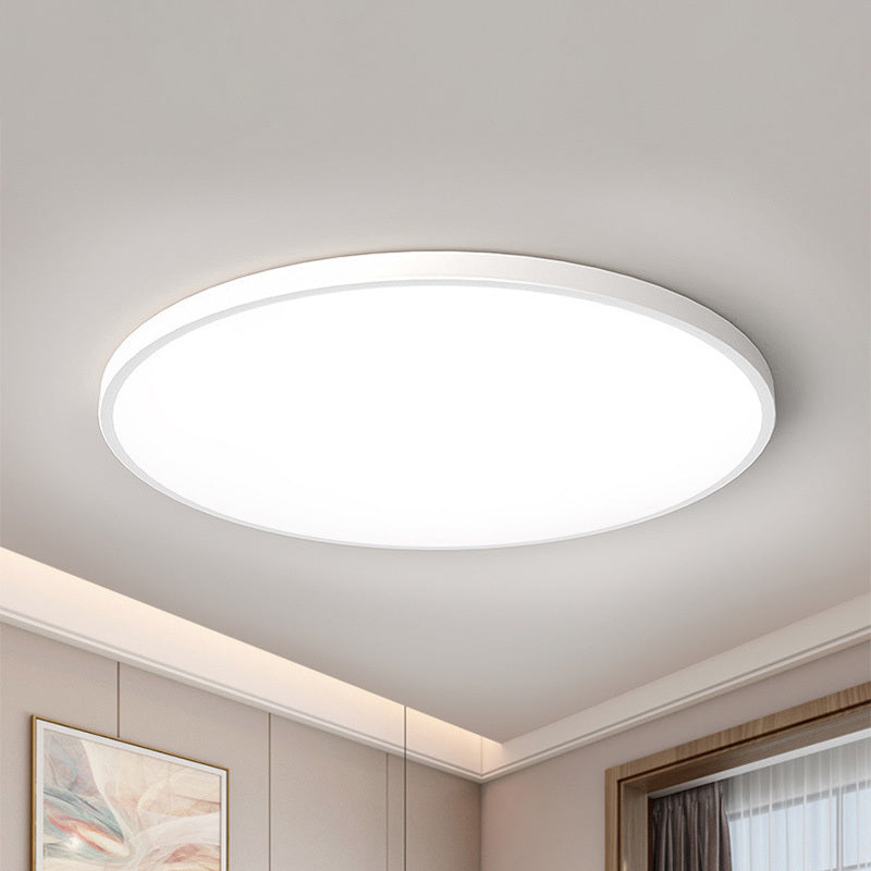 LumiCirca - Moderne Ronde LED Plafondlamp van Metaal in Wit en Zwart