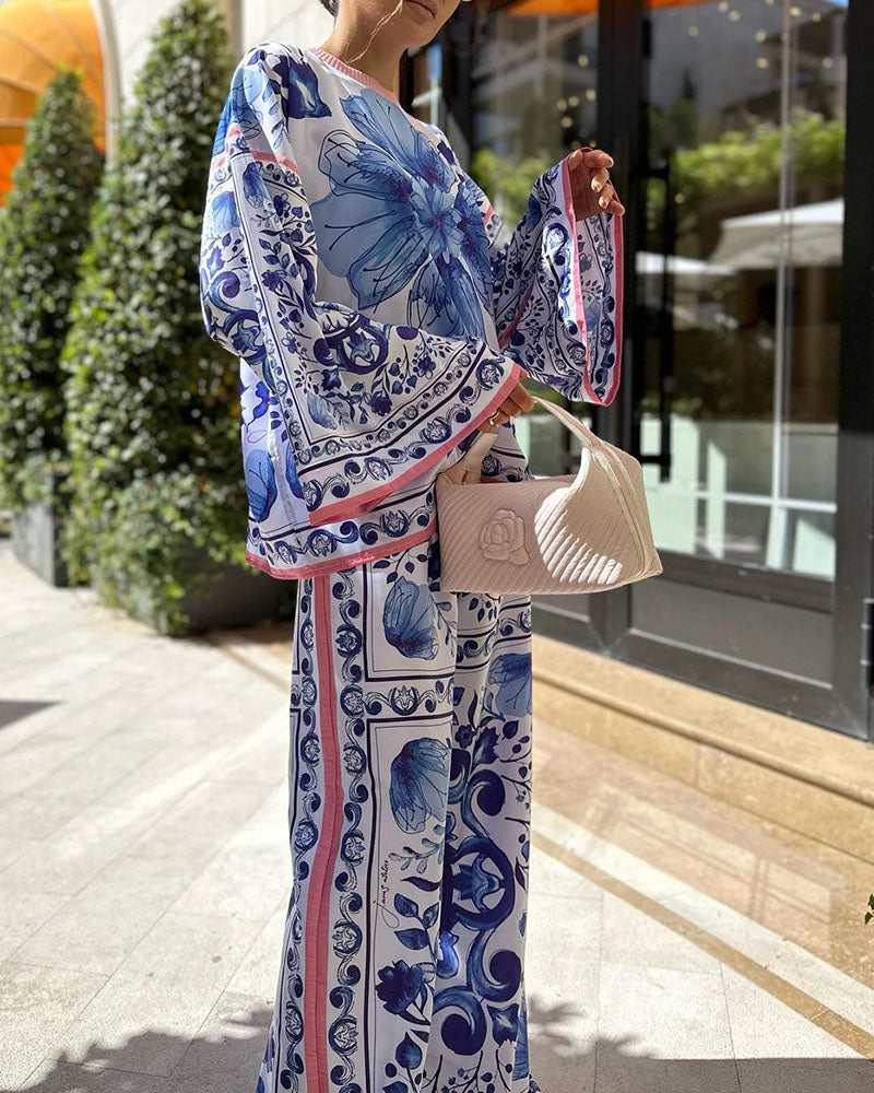 Jana - Tweedelig Set met Bloemenprint voor Dames | Comfortabel en Stijlvol Outfit