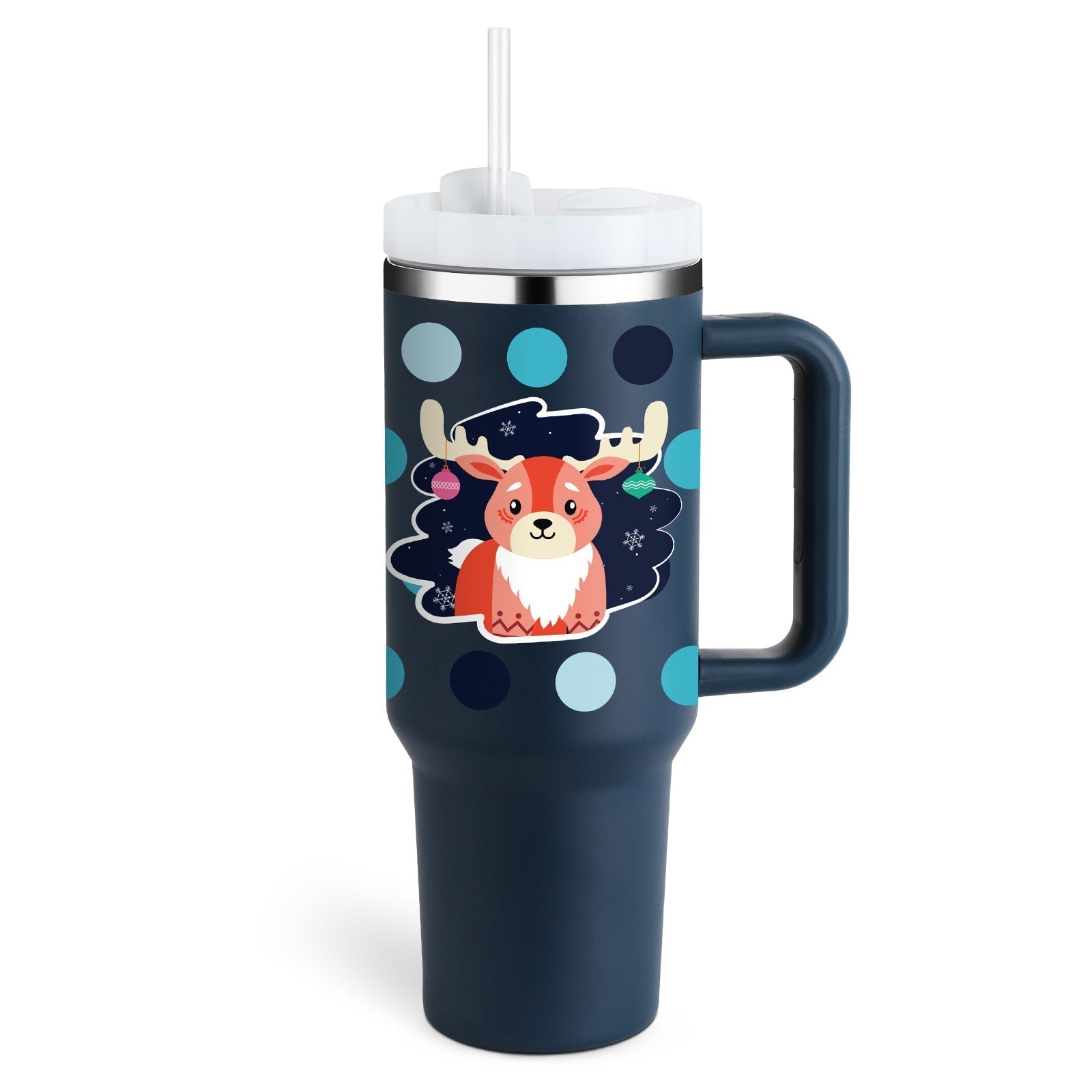 ChillCup - Dubbelwandige Thermo Mok met Handvat en Rietje | 40 oz