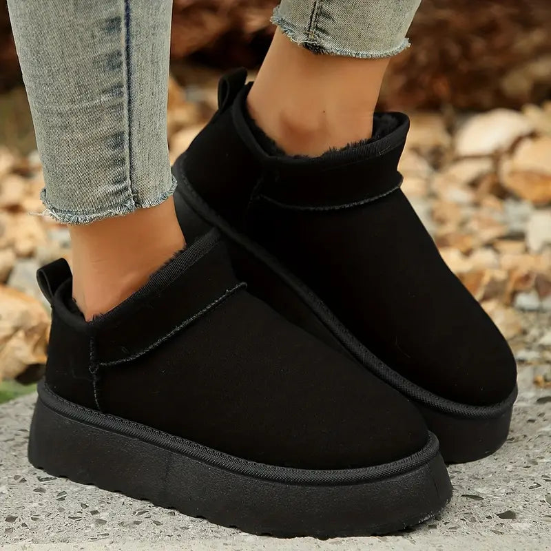 Luxe Johanna Dames Sneeuwlaarzen | Warme Plateau Winterlaarzen met Antislipzool