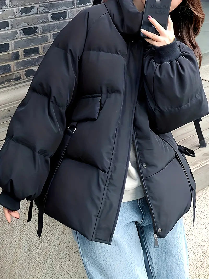 Gevoerde Winterjas met Rits voor Dames - Stijlvolle en Comfortabele Jas