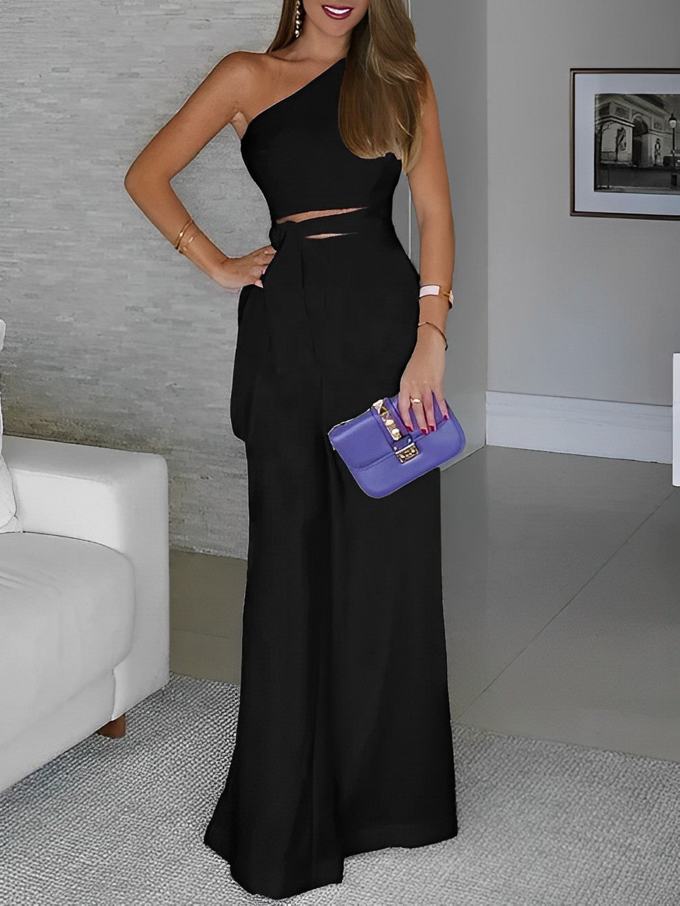 Eliana - Elegante Gestructureerde Jumpsuit | Stijlvol en Modern Design