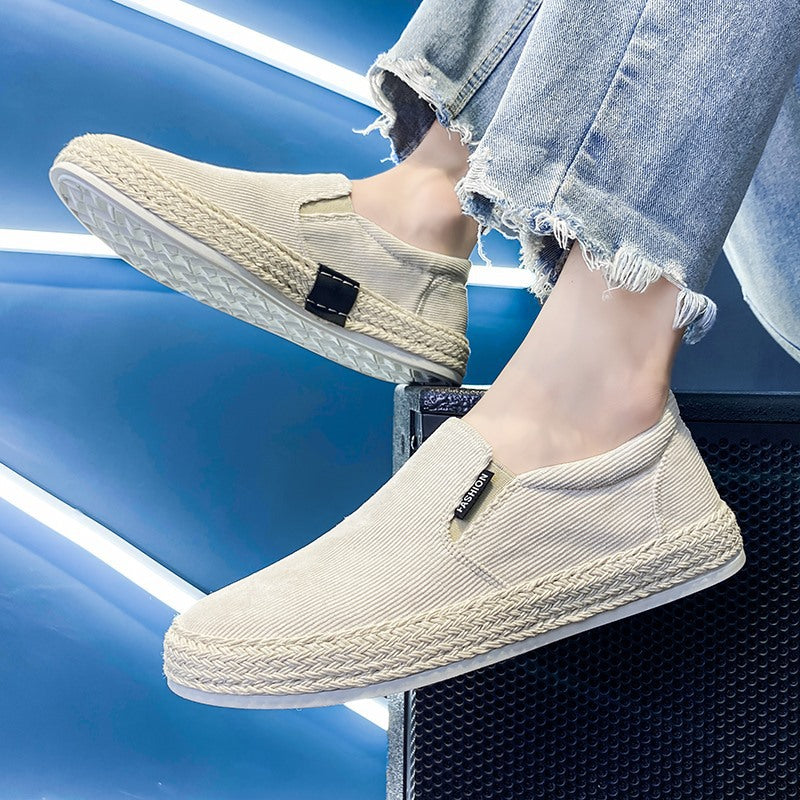 CasualFlex – Zwart-Witte Espadrilles voor Heren | Stijlvol en Comfortabel voor de Zomer