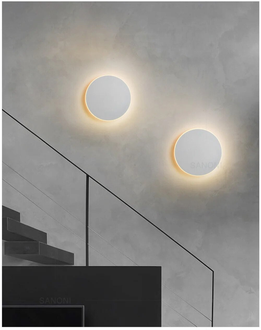 GlowSphere - Ronde LED Wandlamp voor Modern Interieur