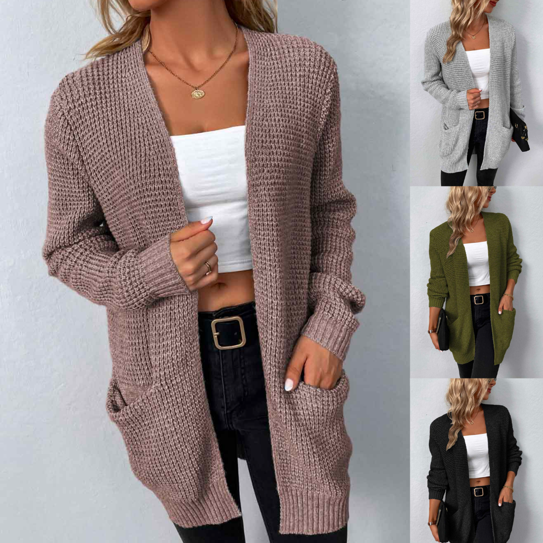 Elegantie V-Hals Cardigan | FeminaVee – Stijlvol en Comfortabel voor Dames