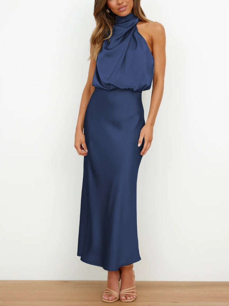 Lynne - Zijdeachtig Jurk met Vlekkendessin voor Dames