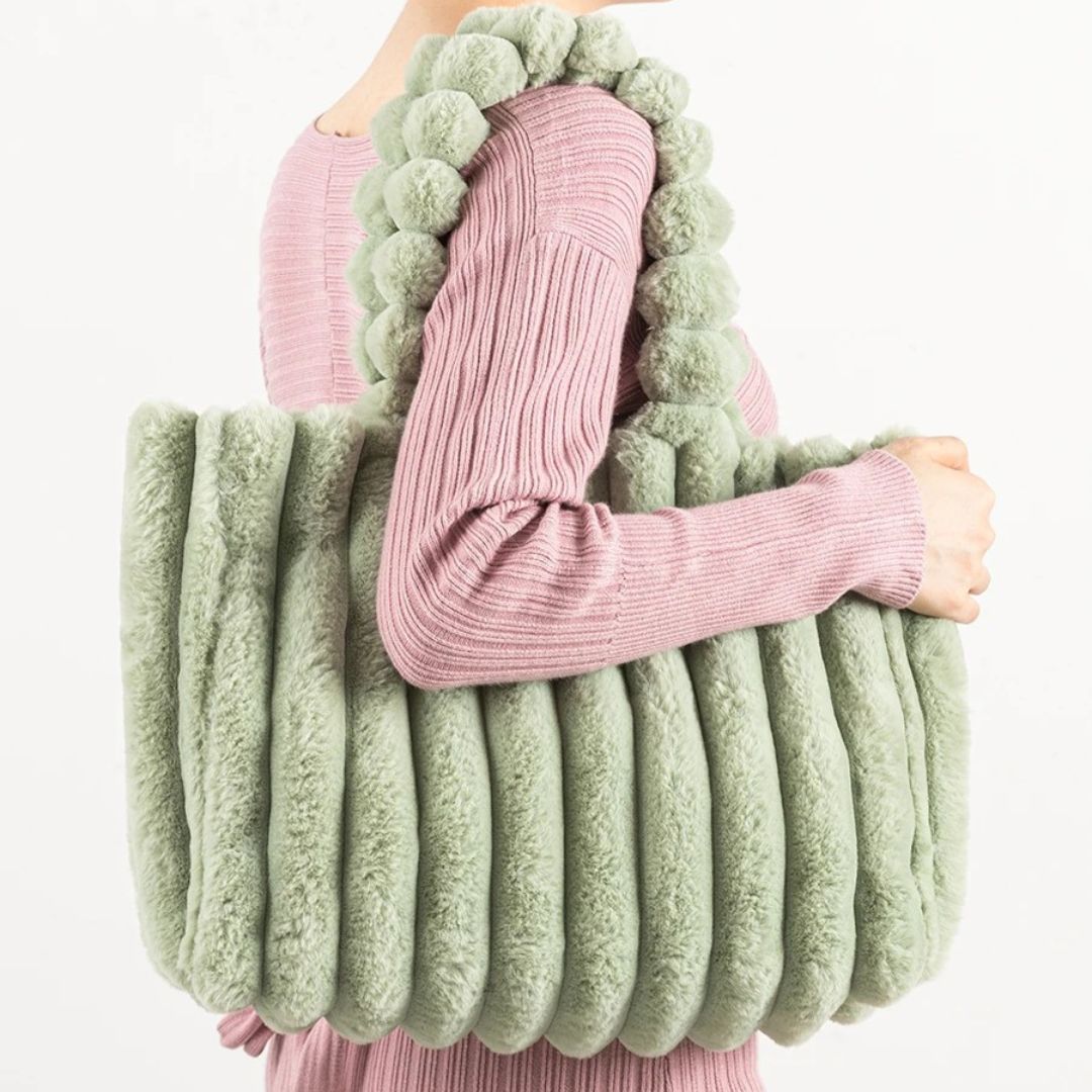 Luna - Pluche Schoudertas van Imitatiebont voor Dames | Stijlvolle en Zachte Handtas