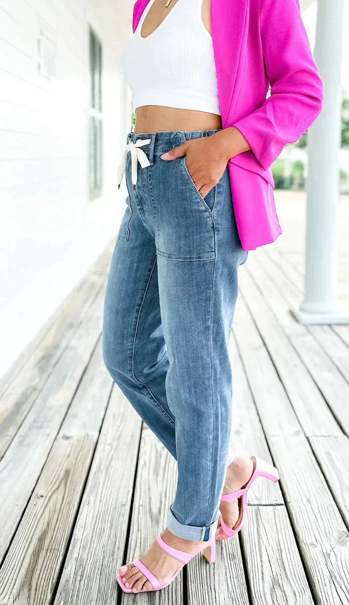 Patricia's MagicFit Stretchy Denim Joggers