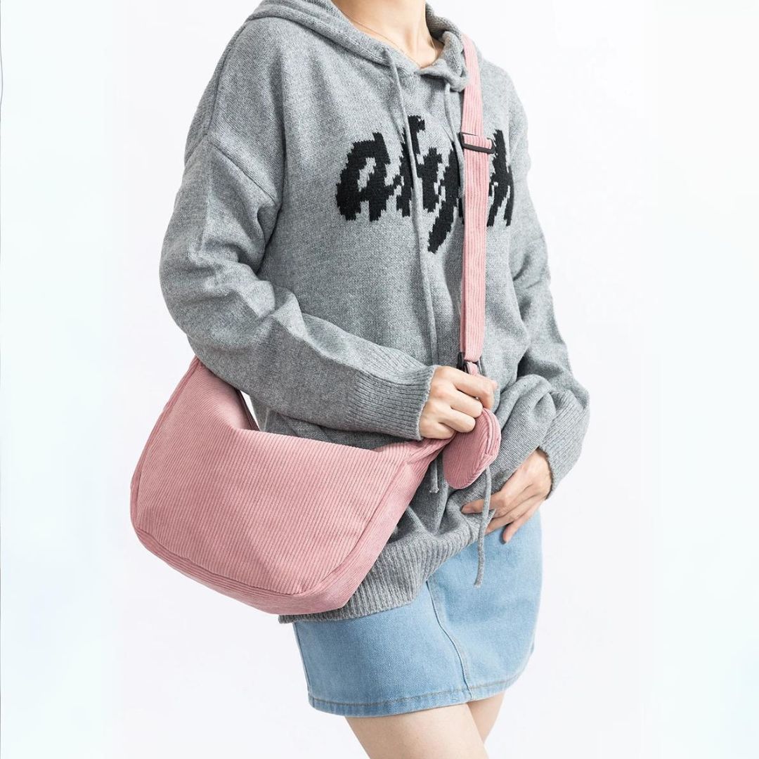 Ella - Corduroy Schoudertas voor Dames | Stijlvolle en Duurzame Crossbody Tas