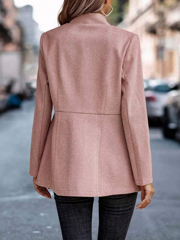 Rosé Chic - Elegante Roze Damesblazer voor een Verfijnde Look