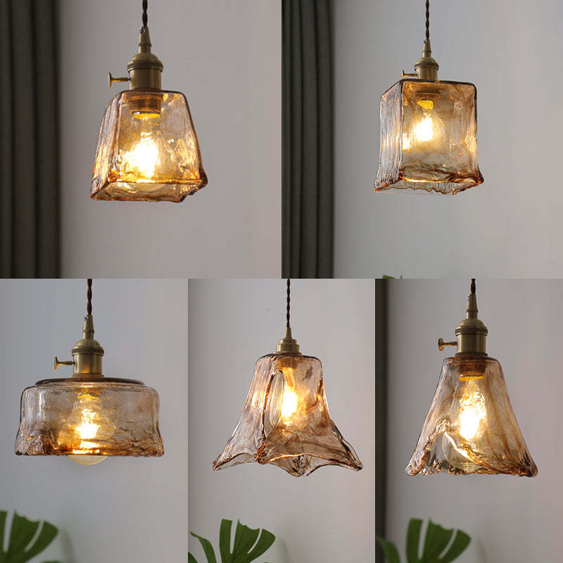 LumiRetro - Retro LED Hanglampen van Gouden Metaal en Glas voor Slaapkamer, Woonkamer en Eetkamer