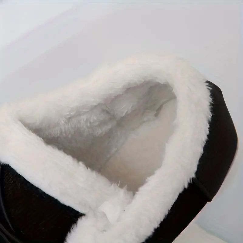 Elegante Sofia Dames Loafers | Warme Tweekleurige Pluche Voering Loafers met Antislipzool voor Dames