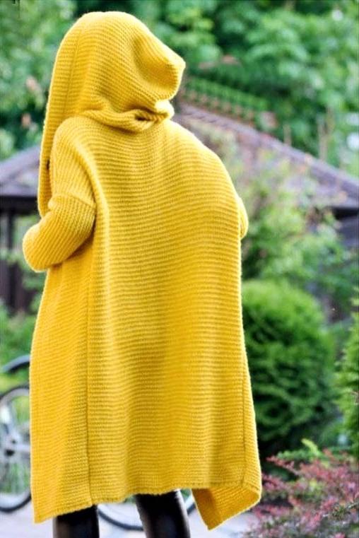 Elise - Extra Lange Gebreide Mantel met Hoge Kraag – Bestseller 2023