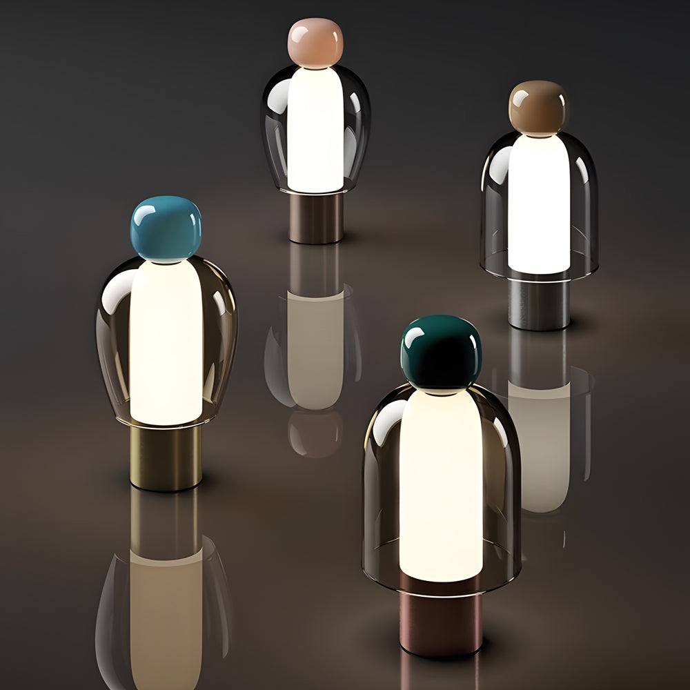 SimpleGlow - Draadloze Oplaadbare Tafellamp met LED en Traploze Dimming