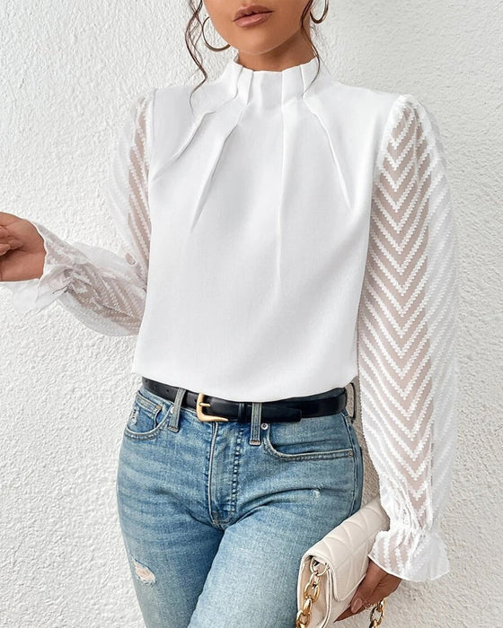 Fay - Langarm Blouse in Coastal Chic voor Dames | Stijlvolle en Comfortabele Blouse