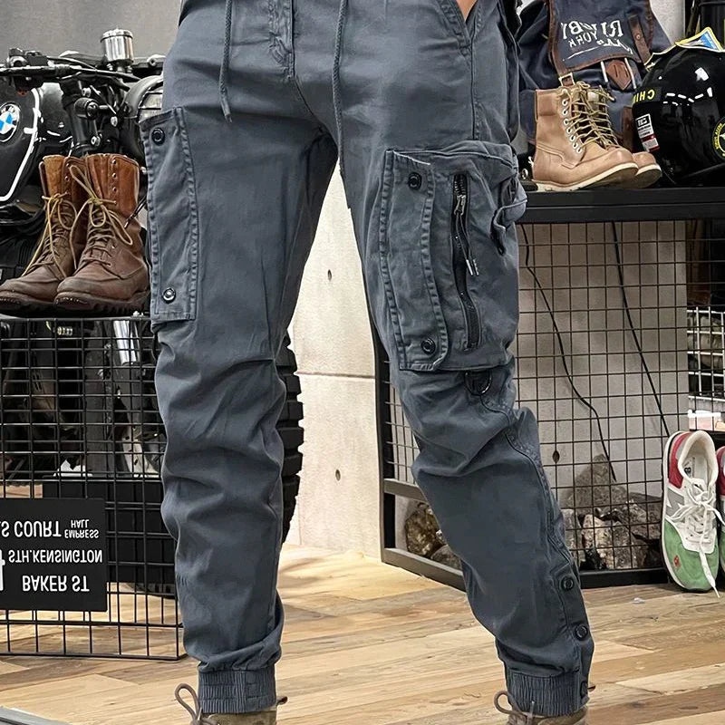Comfortabele Cargo Broek voor Heren | Praktische Werkbroek met Multifunctionele Zakken