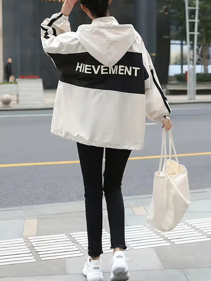 Pernille - Damesjas met Kleurvlakken en Trekkoord | Stijlvolle en Functionele Outdoorjas