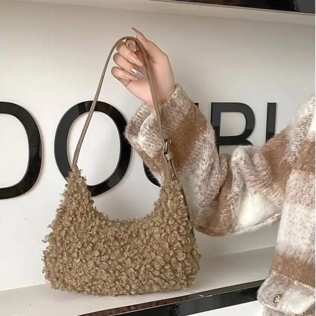 Kira - Luxe Kunstbont Schoudertas | Trendy en Comfortabel