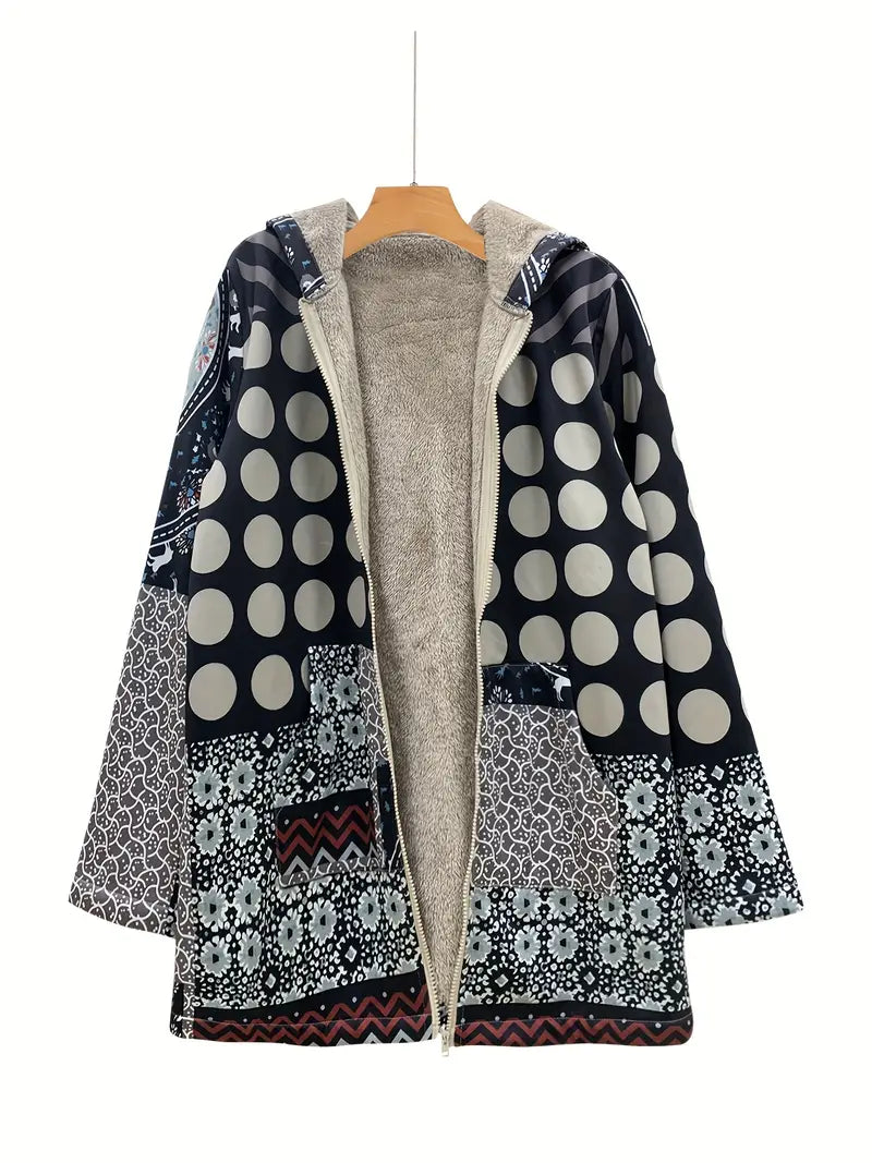 Mila - Vintage Zip-Up Langarmjas voor Damesmode | Comfortabele Retro Stijl