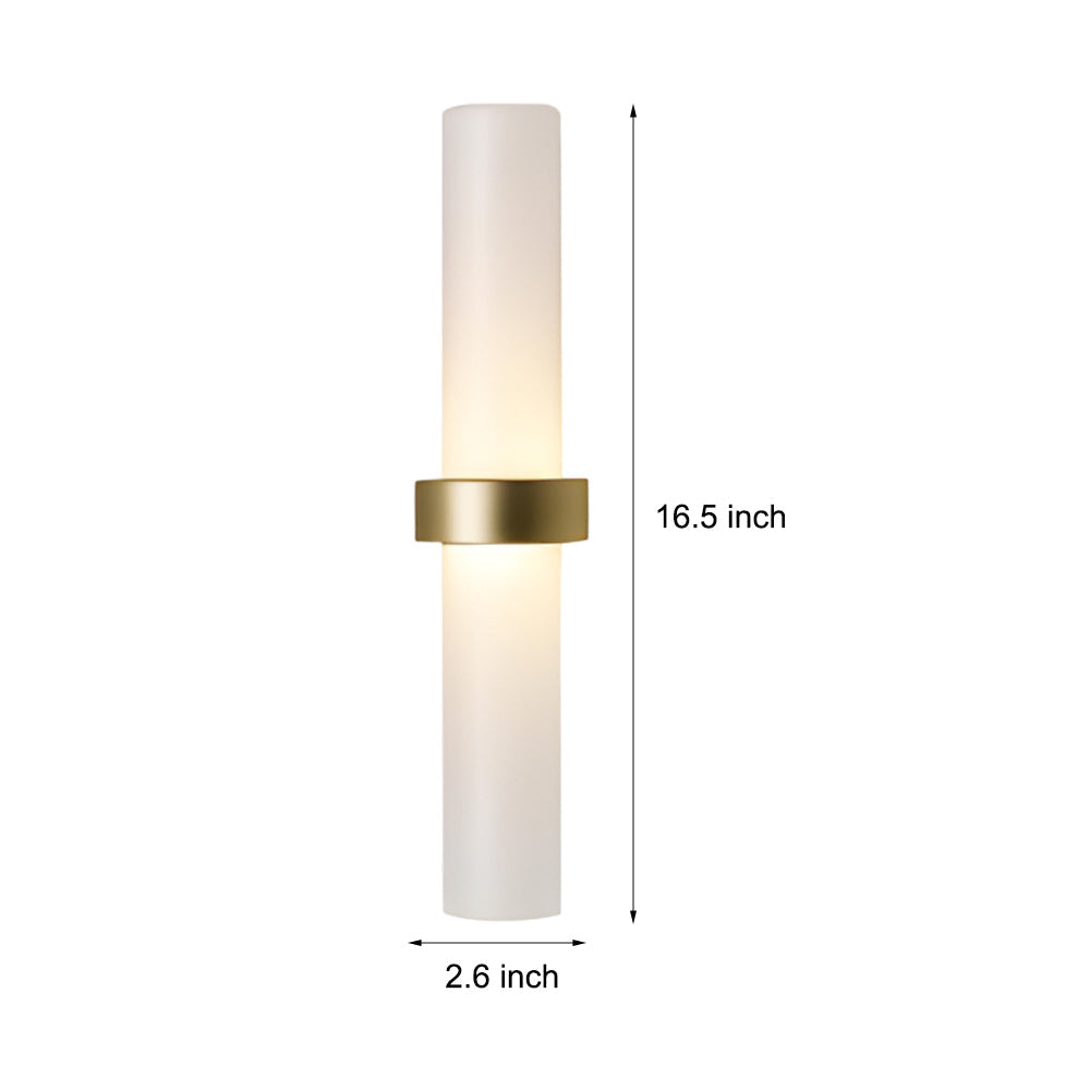 GlowTube - Moderne Wandlamp van Frosted Glass in Warm Wit voor Woonkamer