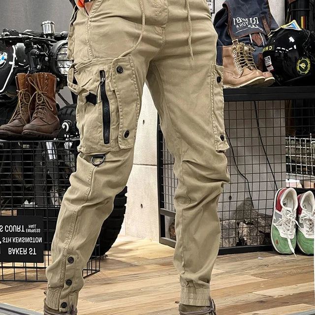 Comfortabele Cargo Broek voor Heren | Praktische Werkbroek met Multifunctionele Zakken