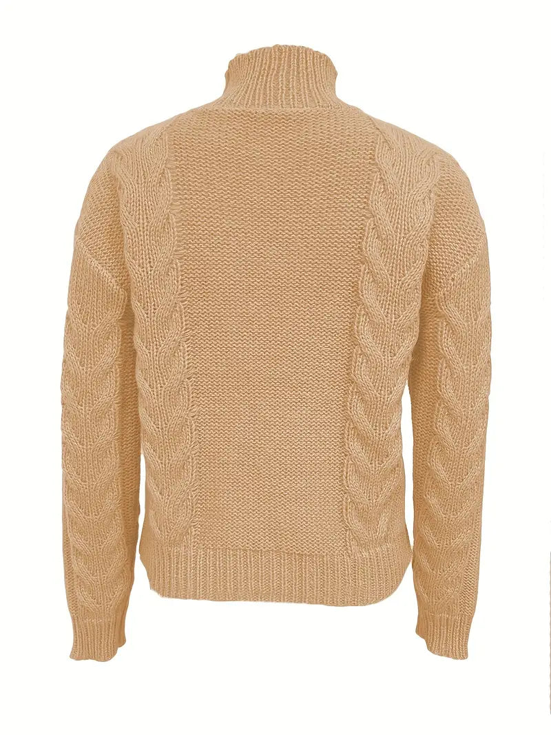 Fenna - Gebreide Rollkragenpullover met Twistmotief voor Dames