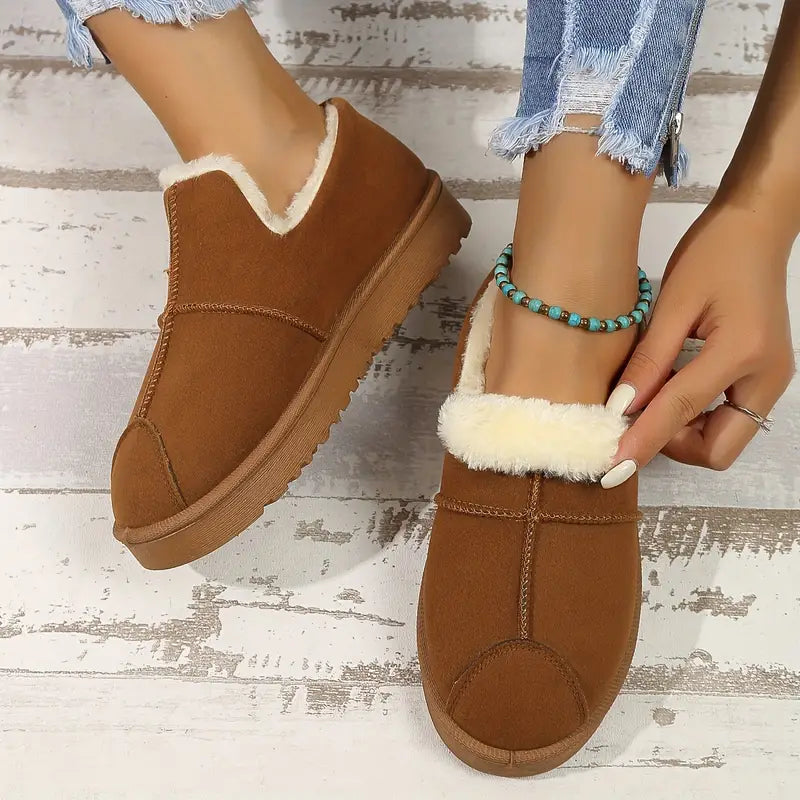 Comfortabele Lea Winterlaarzen voor Dames | Warme en Waterbestendige Schoenen met Antislipzool