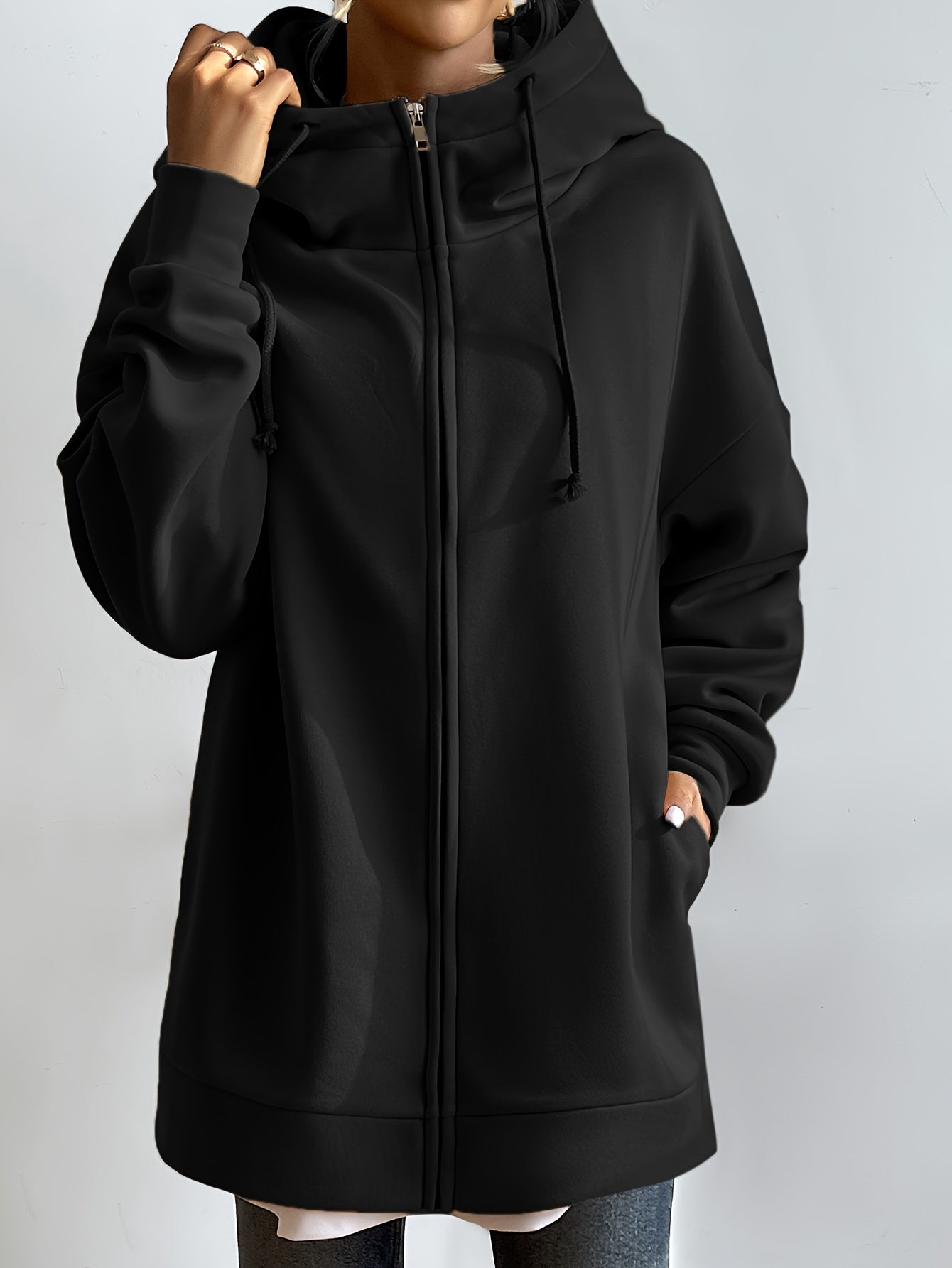 Delora Comfort - Extreem Comfortabele Lange Zip-up Pluche Hoodie met Capuchon voor Dames