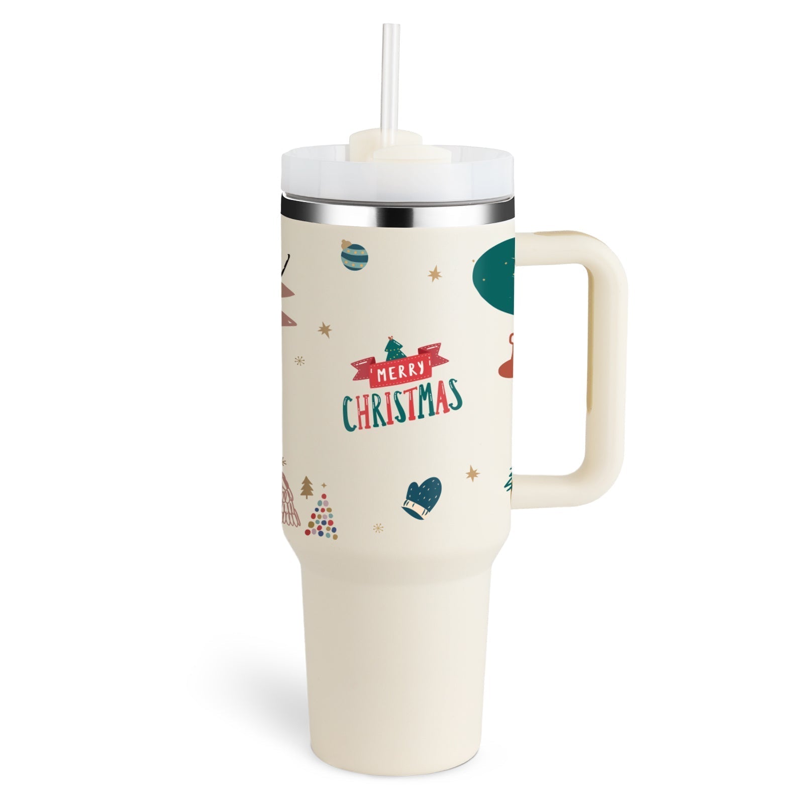 ChillCup - Dubbelwandige Thermo Mok met Handvat en Rietje | 40 oz