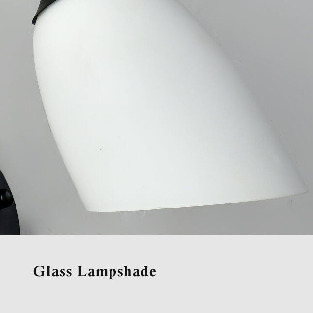 GlowBell - Moderne wandlamp met schuine, klokvormige kap en arm