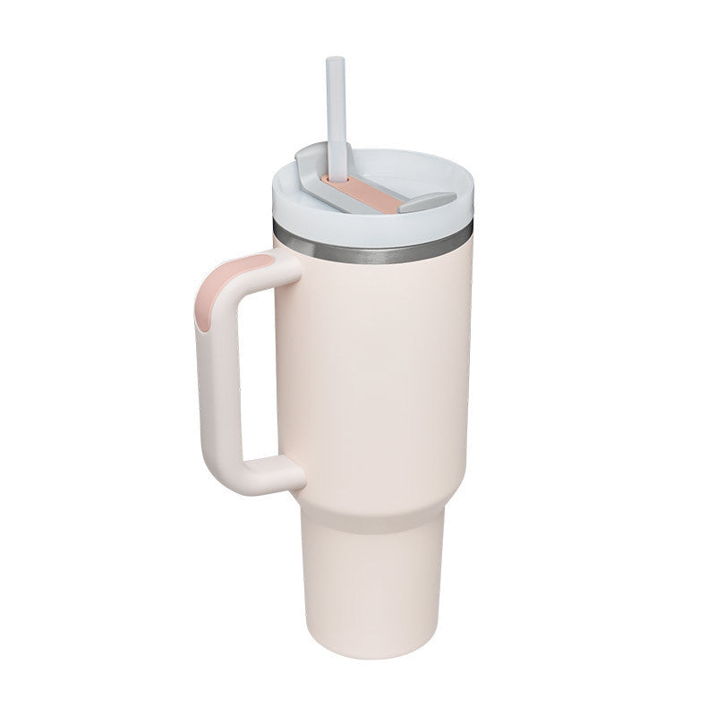 ChillCup - Dubbelwandige Thermo Mok met Handvat en Rietje | 40 oz