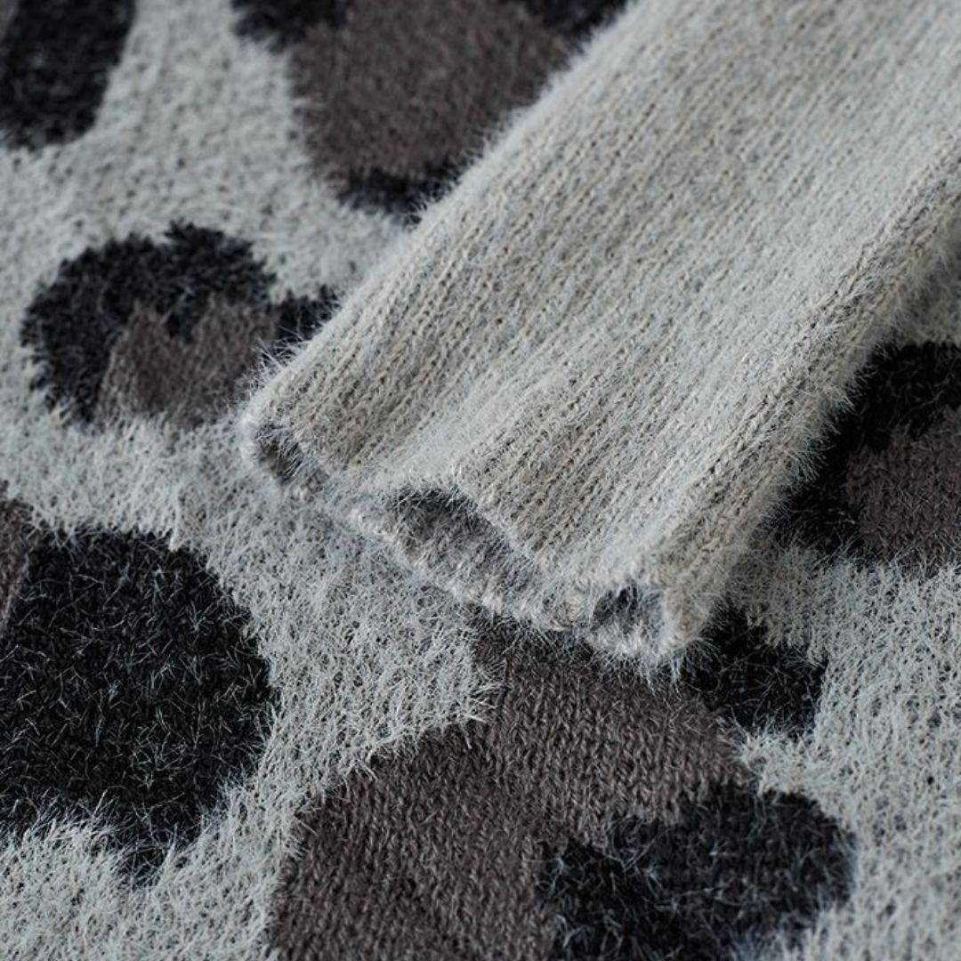 Eliana - Dames Oversized Cardigan met Luipaardprint | Stijlvolle en Comfortabele Winterjas