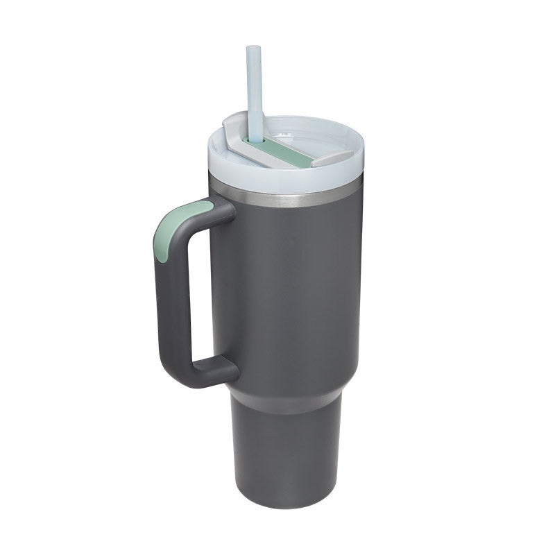 ChillCup - Dubbelwandige Thermo Mok met Handvat en Rietje | 40 oz