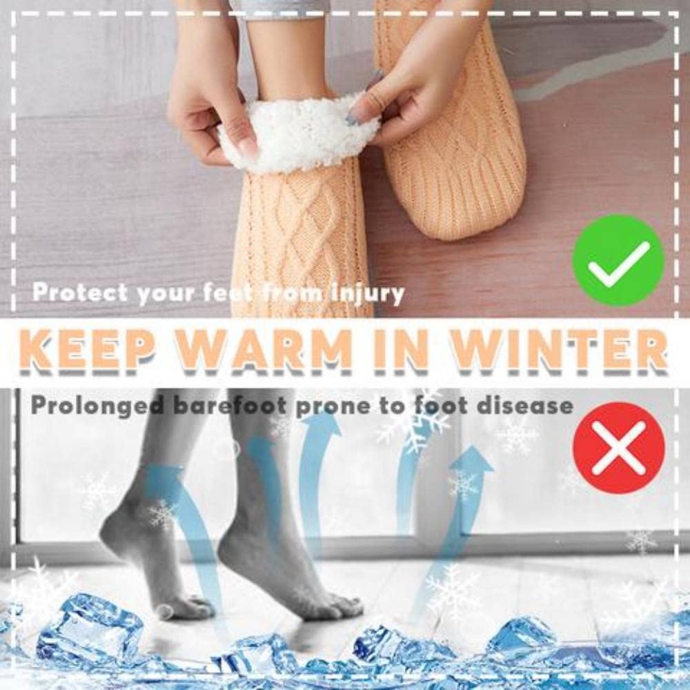 WarmFeet | Warme Winter Wol Sokken | Houd je voeten knus en warm | Antislip en Stijlvol