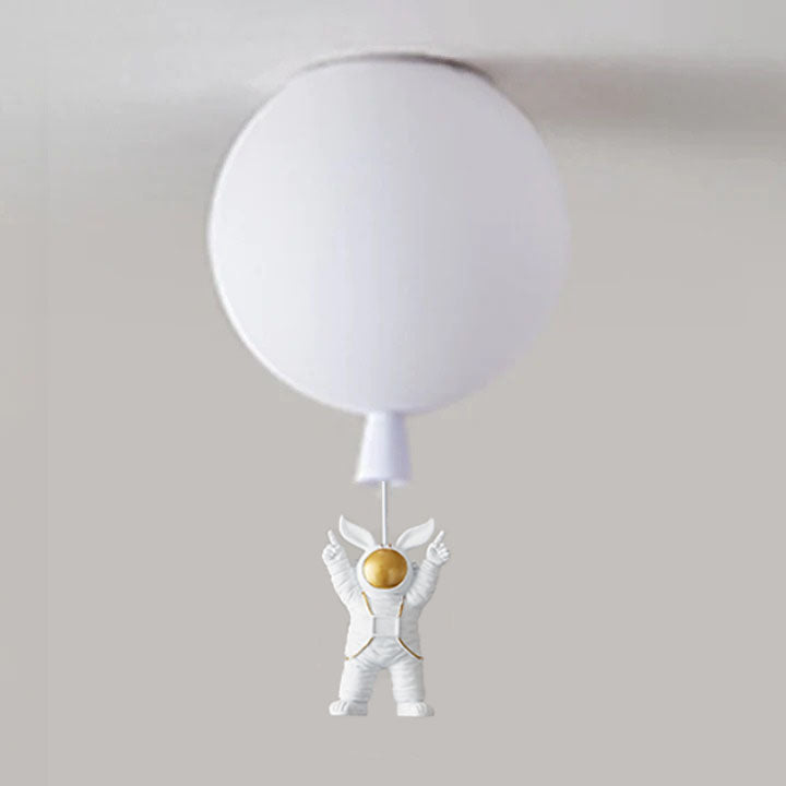LunarAstral Moderne LED Plafondlamp - Maan en Astronaut Design van Acryl voor Slaapkamer en Kinderkamer