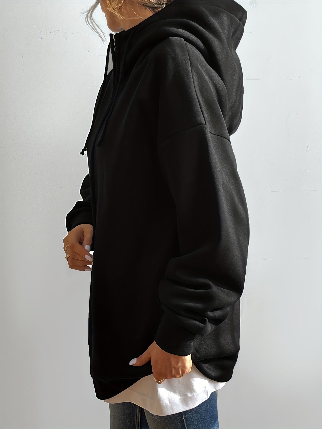 Delora Comfort - Extreem Comfortabele Lange Zip-up Pluche Hoodie met Capuchon voor Dames