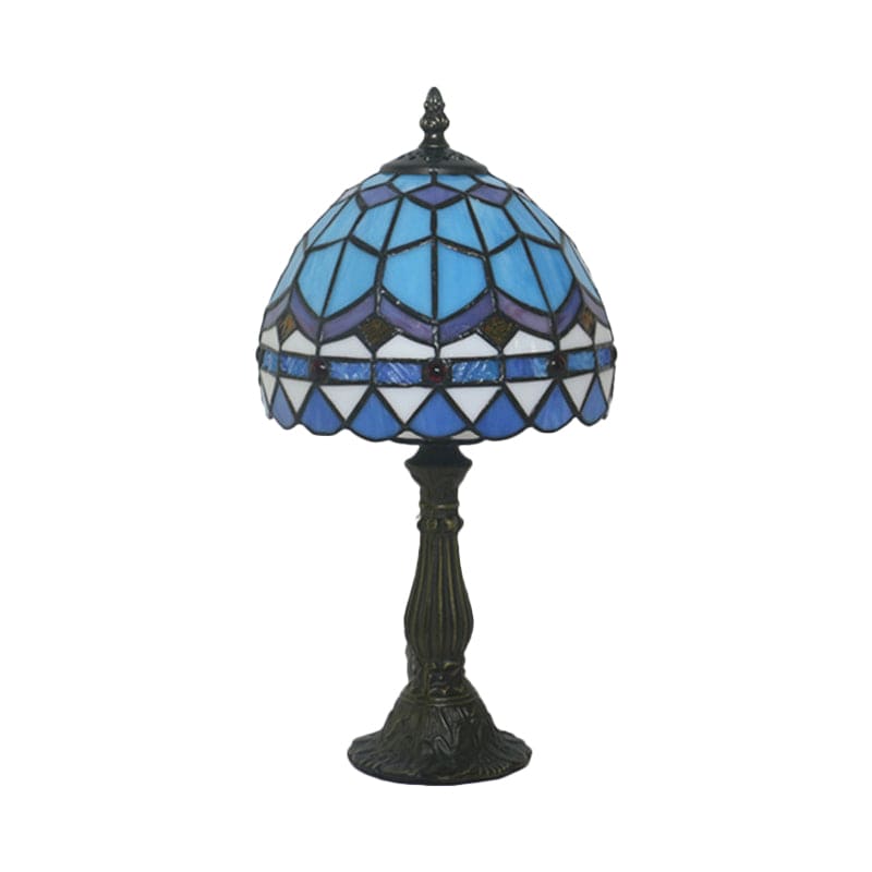 VitraLicht - Tiffany Tafellamp van Gekleurd Glas met Loodlijnen voor Klassieke Verlichting