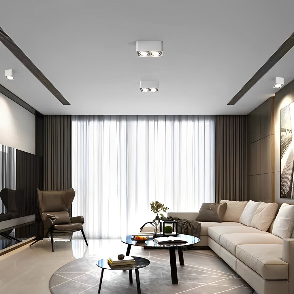 SquareBeam - Vierkante Verstelbare Plafondlamp met Dimbare LED Verlichting in Drie Stappen