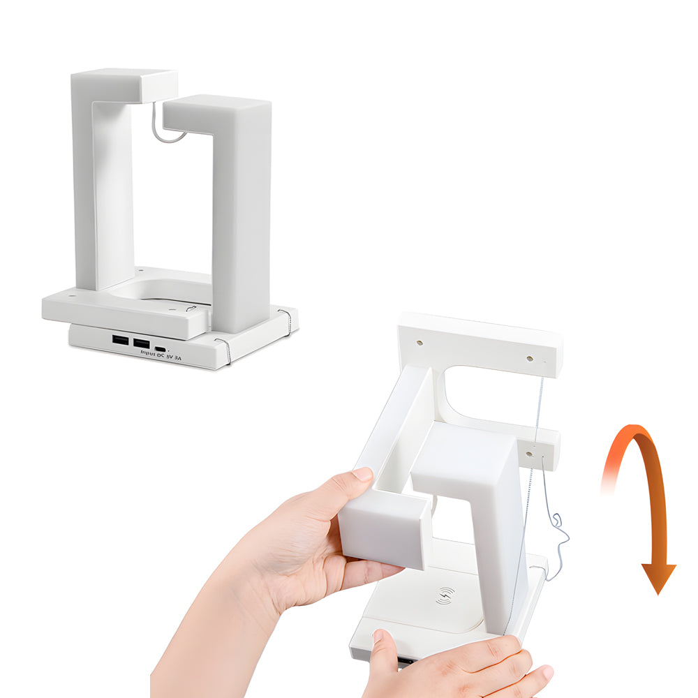 LumaMagie - Zwevende Anti-Zwaartekracht Tafellamp met Draadloos Opladen en LED Verlichting