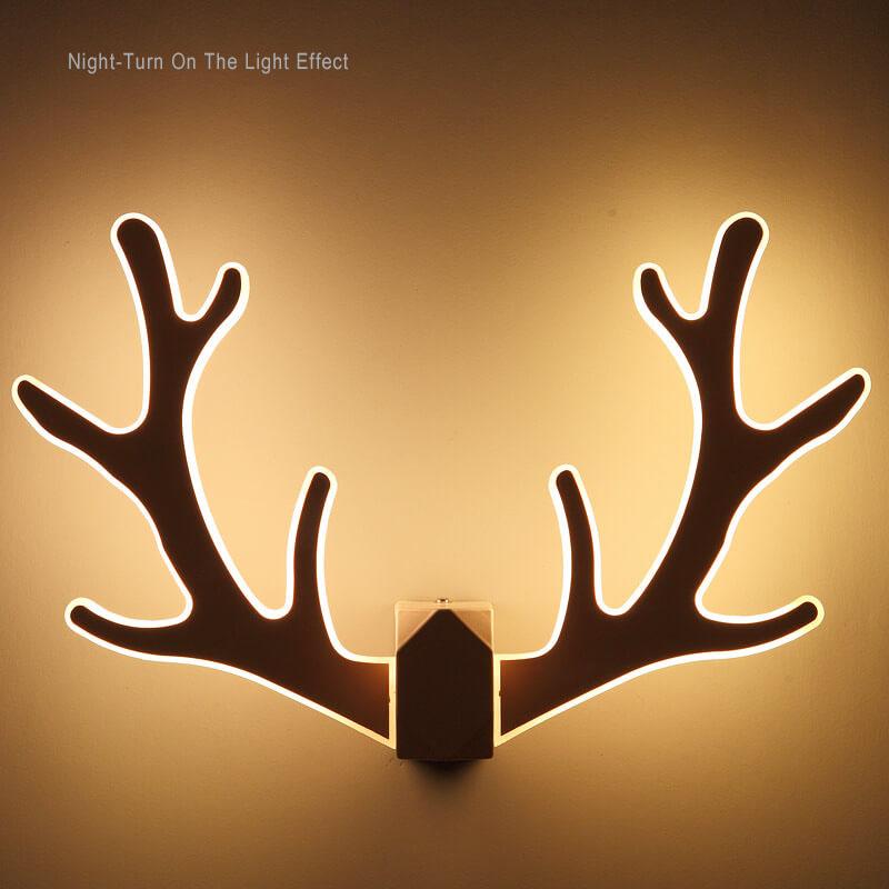 AntlerLight - Gewei-vormige wandlamp met één LED-arm | Stijlvolle en speelse verlichting