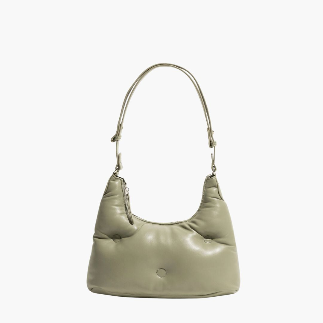 Maya - Vegan Leren Schoudertas met Stiksels voor Dames | Stijlvolle en Duurzame Handtas