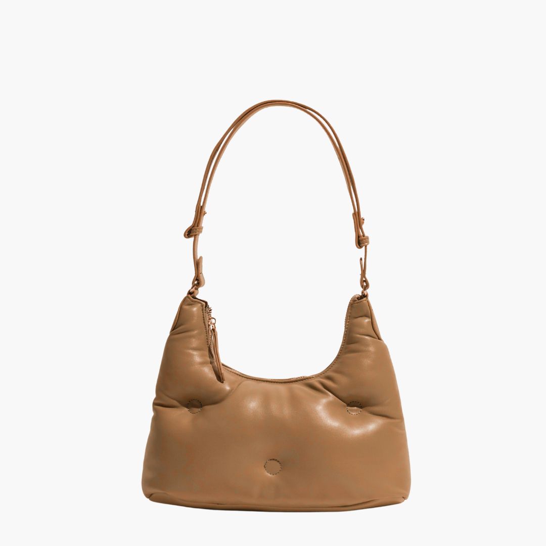 Maya - Vegan Leren Schoudertas met Stiksels voor Dames | Stijlvolle en Duurzame Handtas